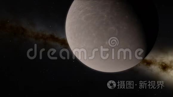 地球卫星和土星过境视频