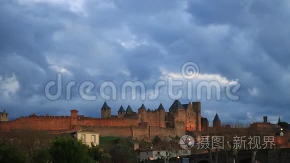 法国奥西塔尼亚的卡卡松纳城堡