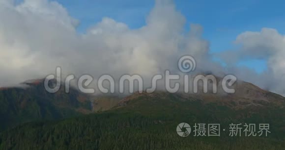 丘加奇山脉的荒野景色视频