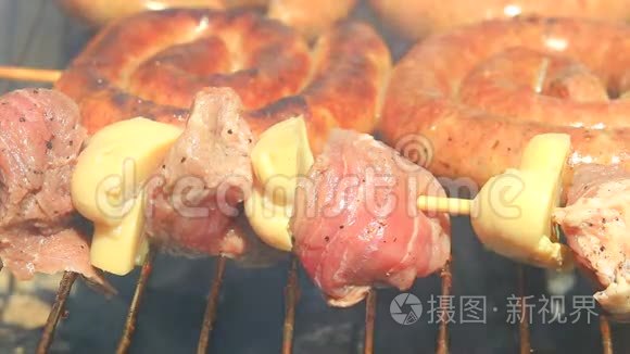 烧烤新鲜肉视频