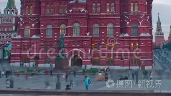 红色广场上的历史博物馆。 莫斯科，俄罗斯