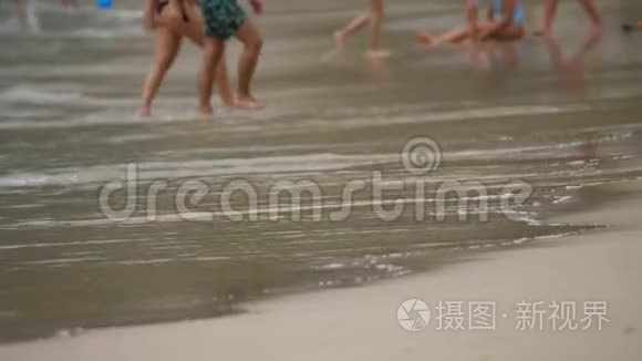 泰国奈哈恩海滩海浪视频