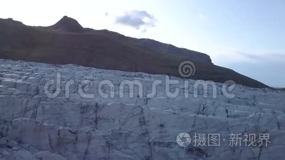 冰岛的斯夫纳费尔斯赫尔冰川视频