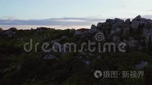 联合王国风景区上空的日落天空视频