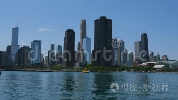 芝加哥市中心的高层建筑视频