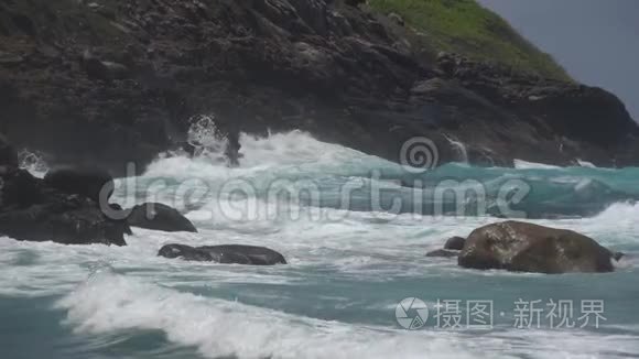 海浪对悬崖或海岸线的影响