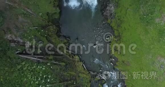 图马洛瀑布弯曲俄勒冈州视频