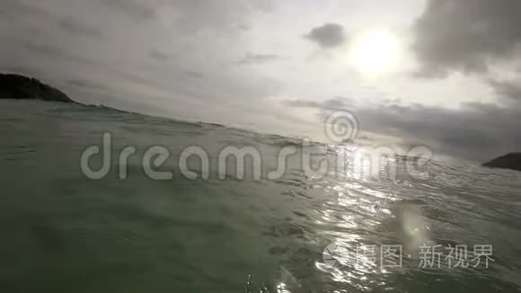 泰国奈哈恩海滩海浪视频