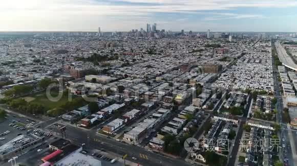 费城市中心的空中观景台视频