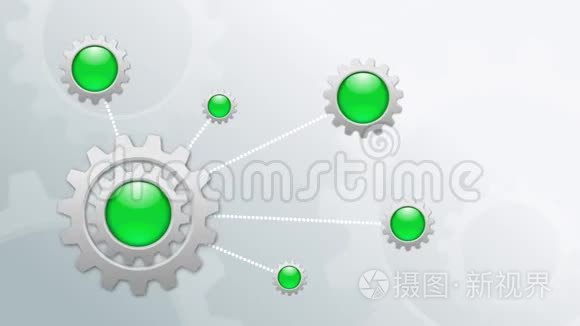 信息旋转金属齿轮背景回路视频