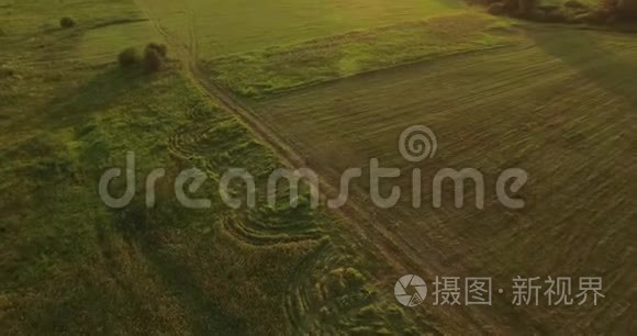 夏季野外视野中的道路视频