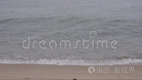 秋天多雨的北海海岸视频