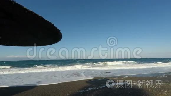 桑托里尼岛上的库伦布斯海滩视频