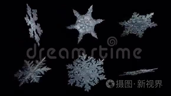 真实的雪粒缓慢流动视频