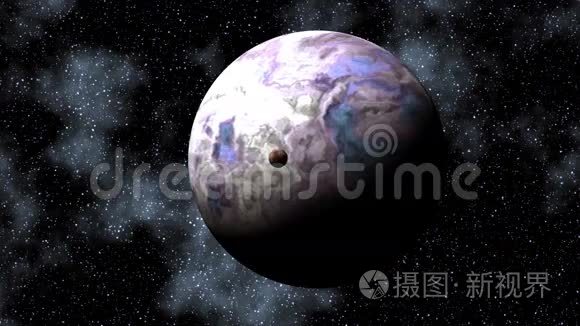 两颗行星在太空深处