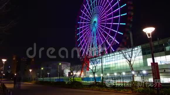 夜轮在东京小田巴的时间间隔视频