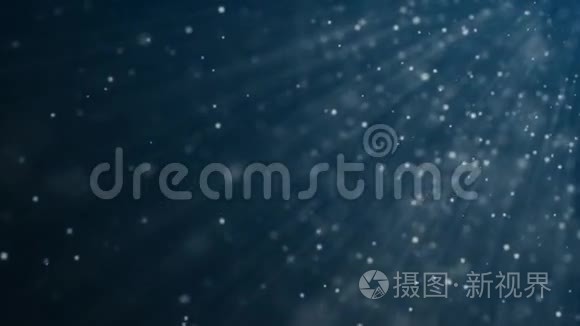 水下漂浮粒子的无缝背景。 全高清清晰度。