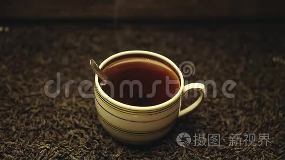 热的红茶杯没有高清镜头