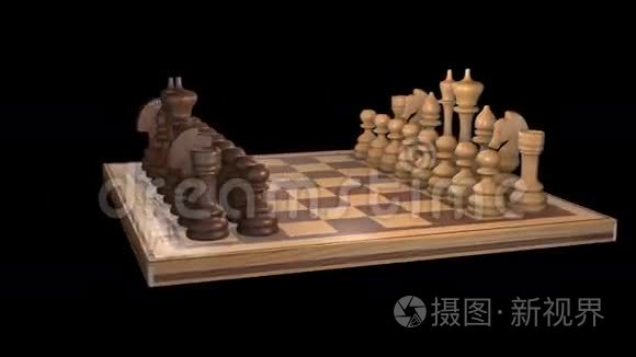 用阿尔法通道旋转棋盘视频