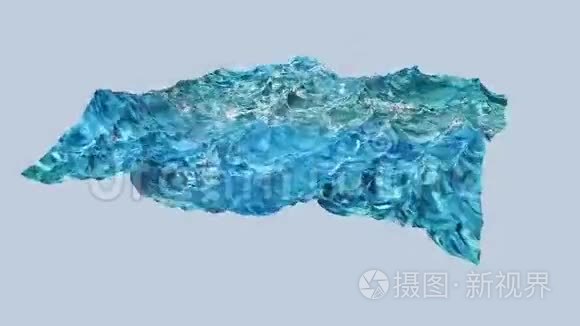 海洋水的数字动画视频