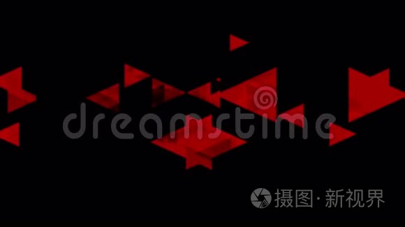 技术红黑视频动画三角形
