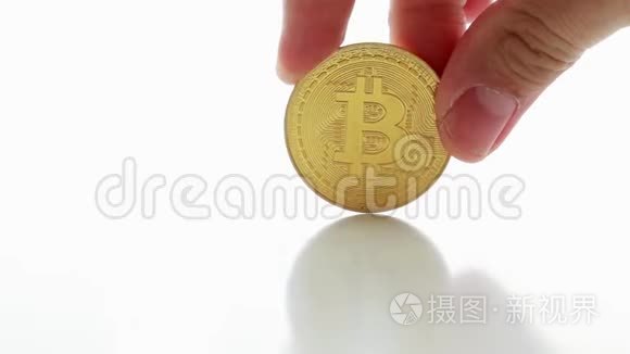 密码货币比特币。 BTC，BitCoin。 区块链技术，比特币挖矿