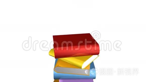 书籍和毕业人物图标视频