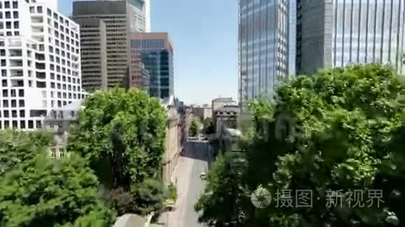 城市天际线建筑背景鸟瞰图视频