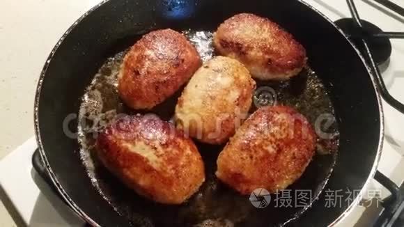 美味的碎肉片视频