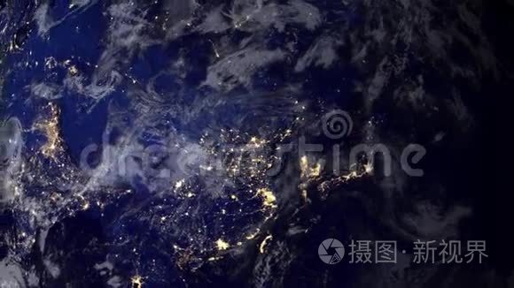 亚洲上空的电信卫星视频