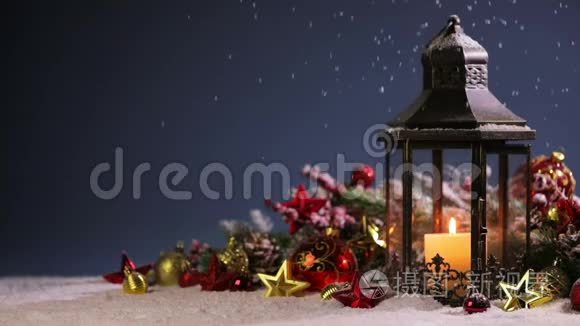 灯笼和圣诞装饰视频