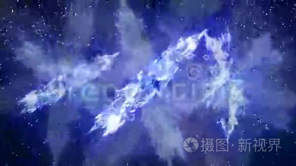 闪烁的雪花和飘落的雪视频