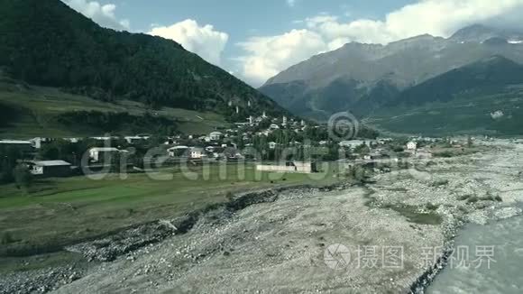 梅斯提亚乡村景观鸟瞰图