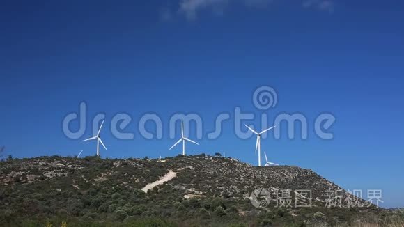 风车农场。 绿色能源