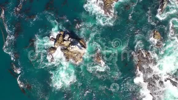 加州太平洋及海栈的鸟瞰图视频