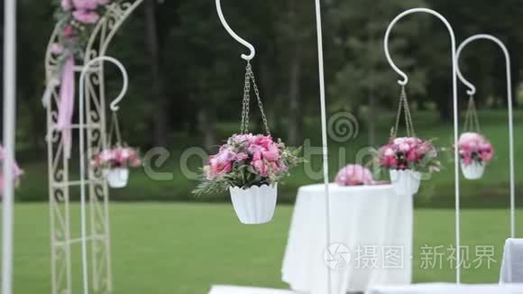 红花仪式的婚礼装饰品视频