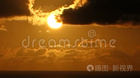 加勒比海的夕阳西下