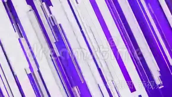紫色线条和三维矩形抽象背景视频