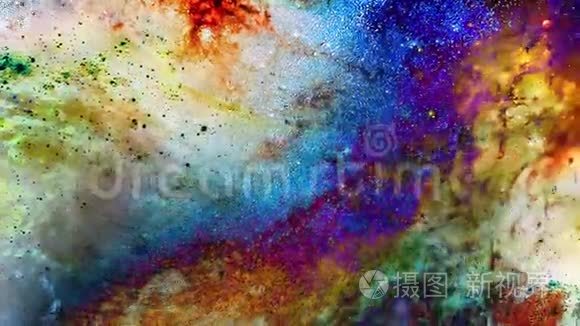 宇宙空间和恒星，彩色宇宙抽象背景和图形效果。