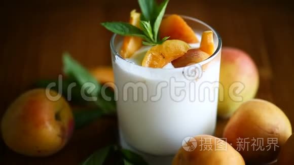自制酸奶与成熟杏
