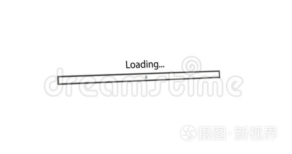 动画-白色背景上的现代旋转加载条。 带有阿尔法哑光的录像。