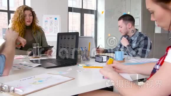办公室用户界面创意团队视频
