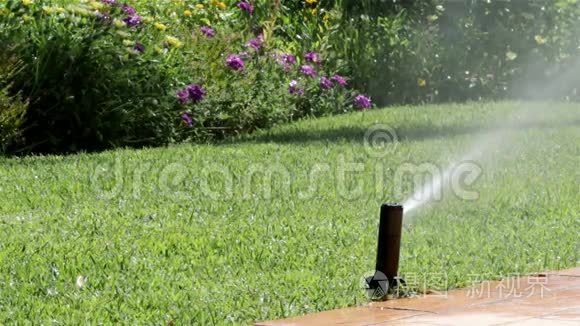 园林灌溉喷头浇水草坪.