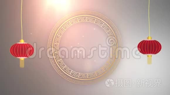 中国新年快乐2019黄道十二宫标志与金色剪纸艺术和工艺风格的颜色背景。 中文翻译