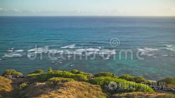 海滩时间流逝海岸线视频