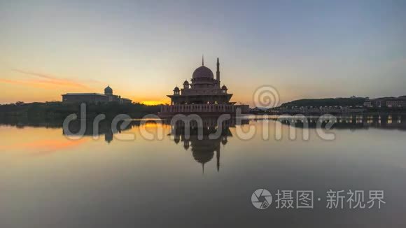 日出在普特拉清真寺，普特拉贾亚马来西亚