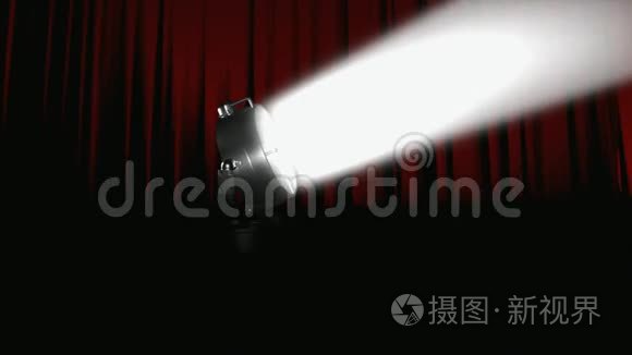 舞台上的聚光灯是可循环的视频