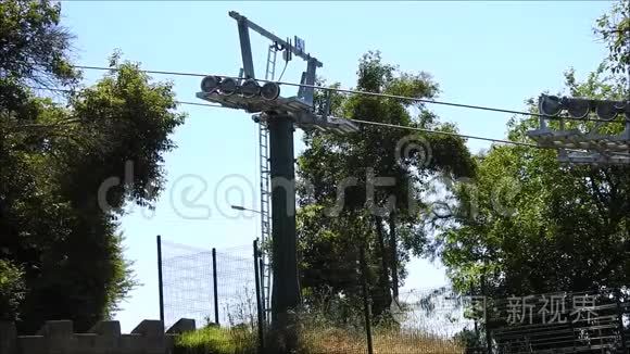 智利圣地亚哥的缆车视频