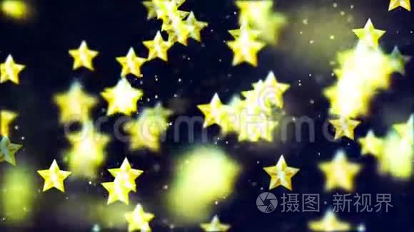 高清循环背景与漂亮的飞行明星视频