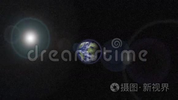 从太空看地球股票动画视频